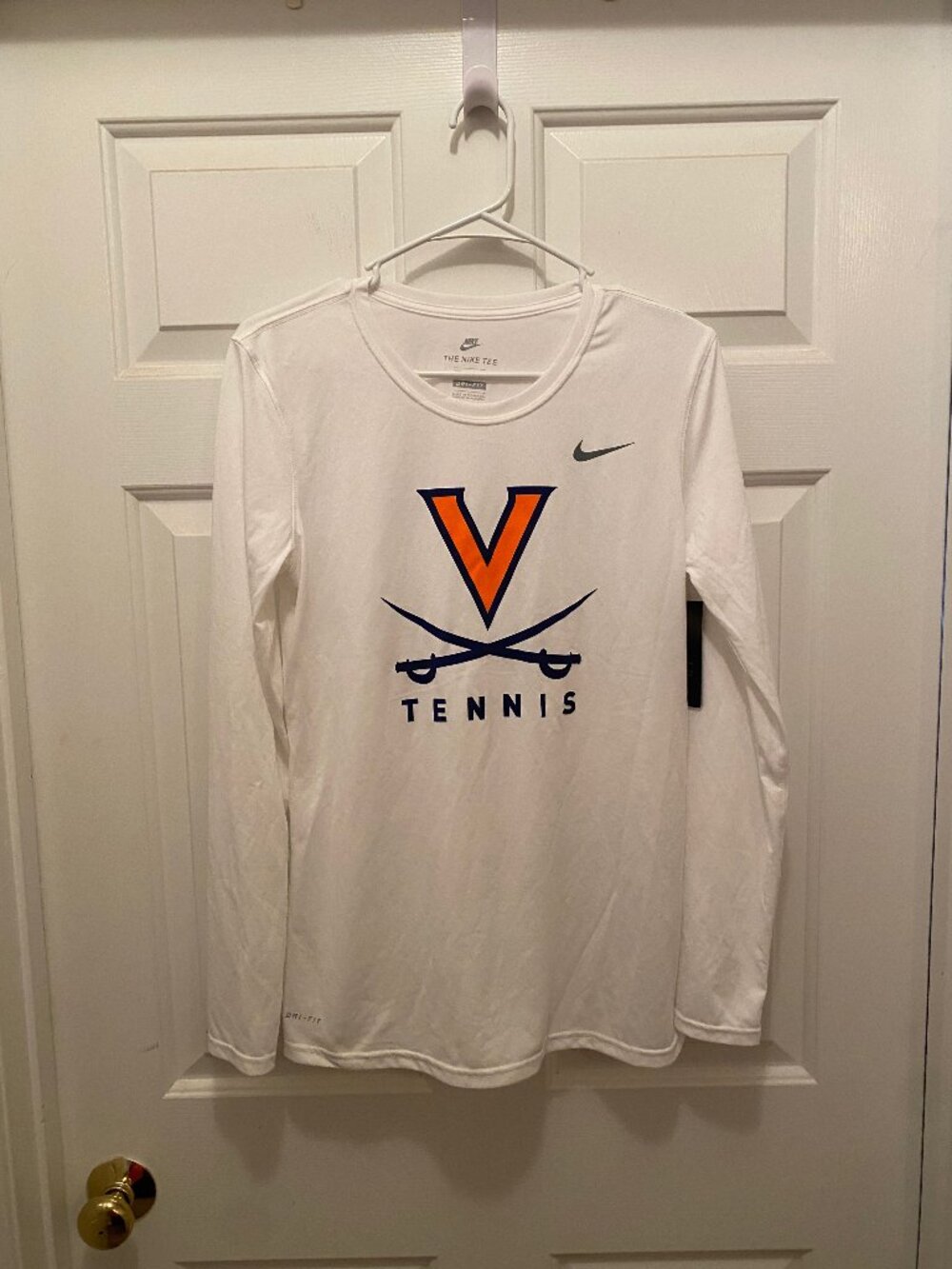 Nike Virginia UVA Cavaliers Women's Tennis Team Issued L/S T-Shirt Medium NWT